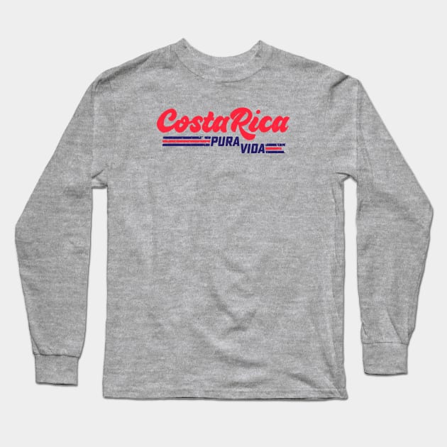 Costa Rica Pura Vida T-shirt Long Sleeve T-Shirt by attadesign